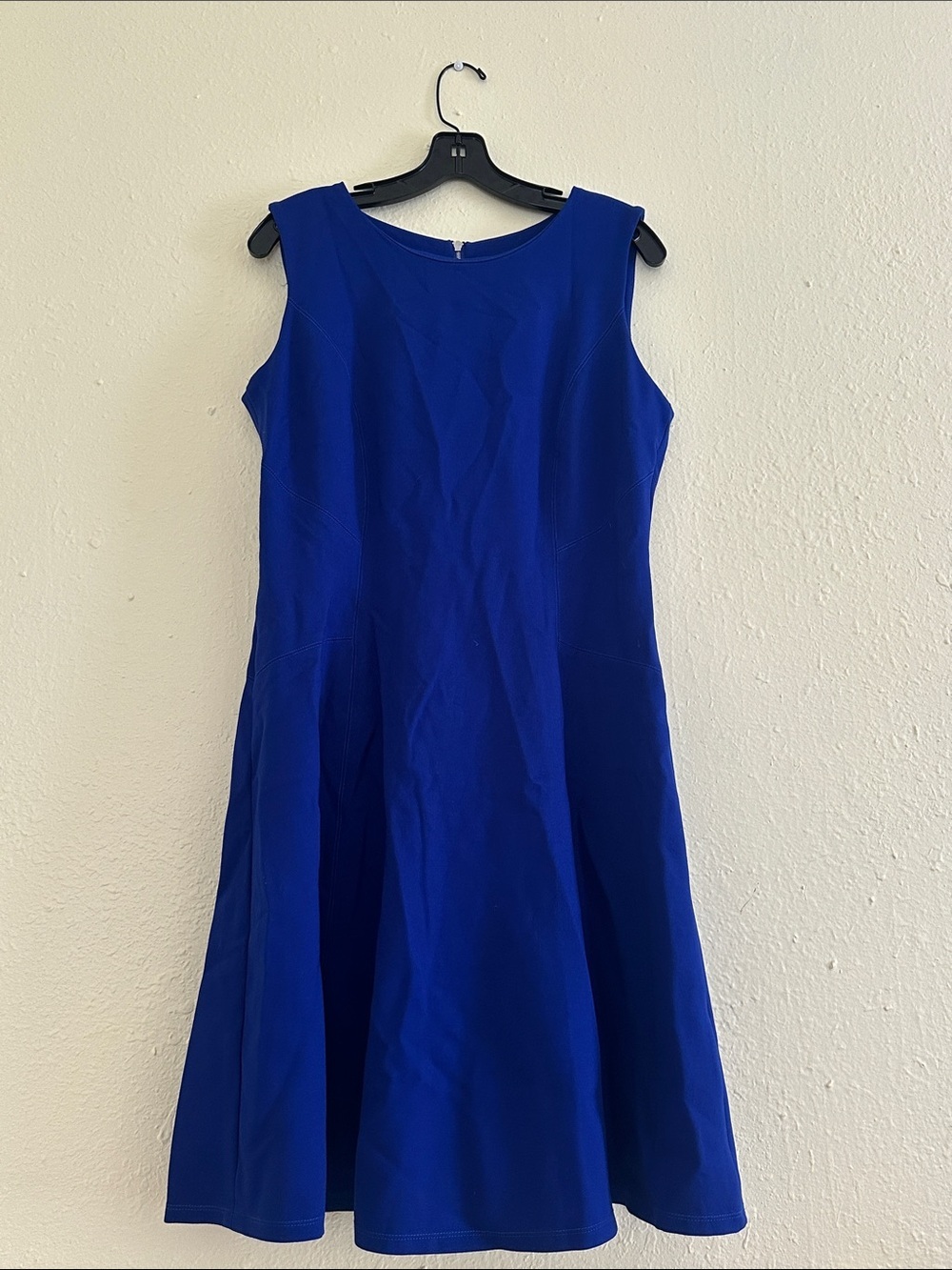 Sleek Royal Blue Sleeveless A-Line Dress EUC